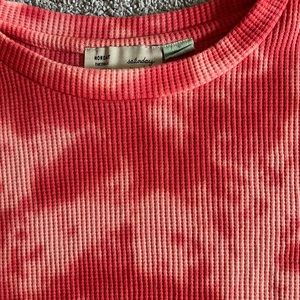 Saturday Sunday by Anthropologie Tie-Dye Waffle Long-Sleeve Tee/ Sweatshirt sz M